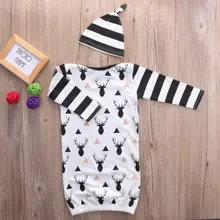 Infant Baby Kid Boy Girl Warm Romper Jumpsuit+Hat Cotton Clothes Outfits