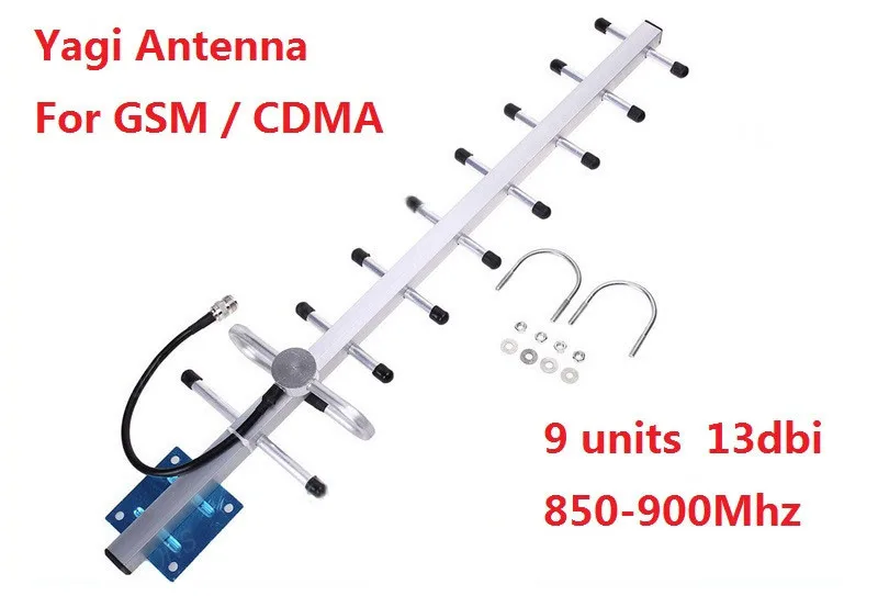 9 единиц 13dbi антенна сигнала сотового телефона 824-960 МГц 900 МГц GSM CDMA наружная антенна yagi с N гнездовым разъемом