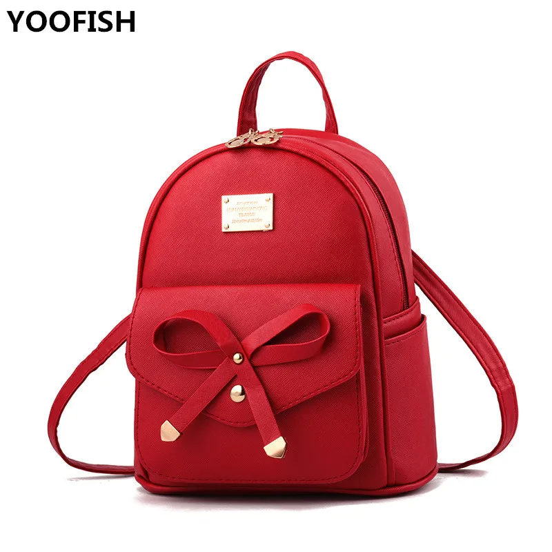 

New PU leather cute student bag, ladies shoulder bag, college style, casual waterproof outdoor travel backpack XZ-201.