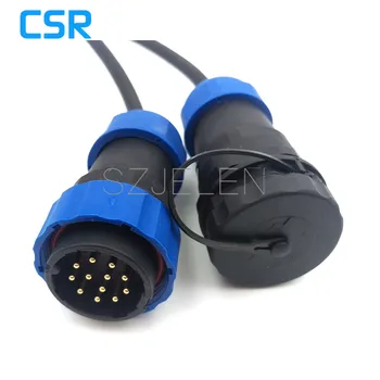 

SD28TP-ZM, 12 pin waterproof connector ,IP67, Industrial machinery automation power cable connector 12pin plug and socket