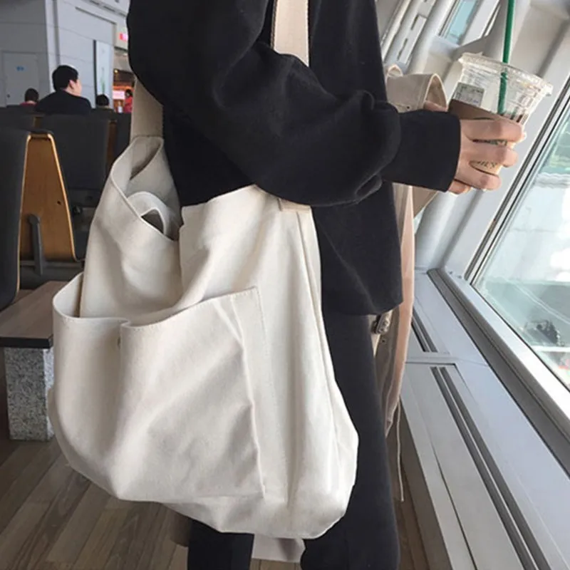 

Portable Canvas Bags Student Satchel Shopper Bag For Women 2019 Luxury Handbags Women Bags Designer Shopping Bag Sac Main Femme