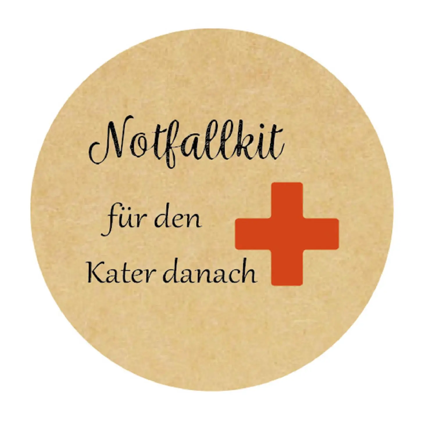 DouxArt 100 шт Notfallkit fuer den Kater danach наклейки 40 мм Свадебные праздничные подарки ручной
