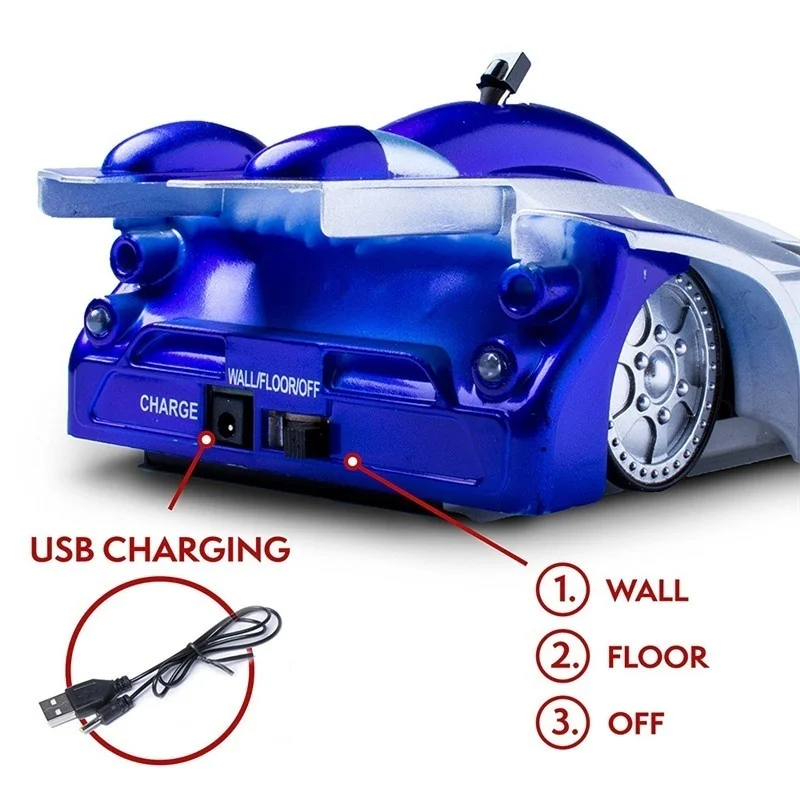 RC Car Wall Climbing RC Car 360 Degree Rotating Stunt Antigravity Machine Wall Racer Remote Control Car