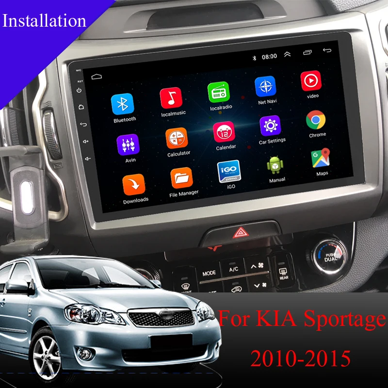 Android 8 1 автомобильный dvd навигационный плеер для KIA Sportage с автомобильным радио