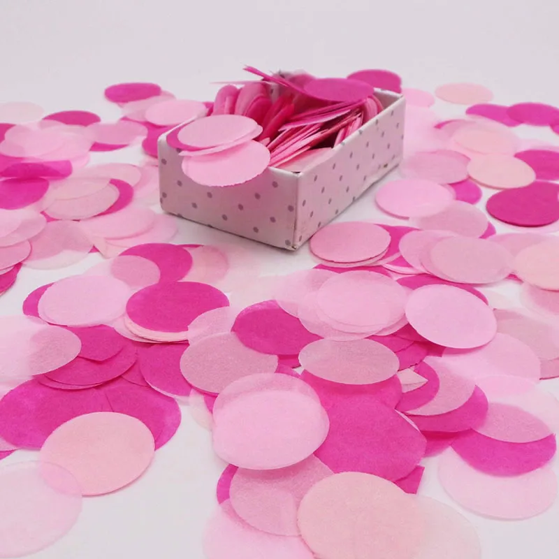 

1000Pcs/bag 2.5cm Tissue Paper Round Confetti Wedding Party Throwing Supplies Filling Balloon Confetti Home Decor DIY Craft