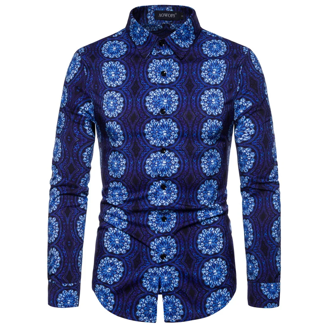 

YS059 New Fashion Spring & Autumn Clothing Printing Leisure Men Shirt Long Sleeve