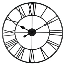 Vintage 80cm Wall Clock Vintage Wrought Metal Industrial Iron Rome Art Clock Watch Saat Classic Digital