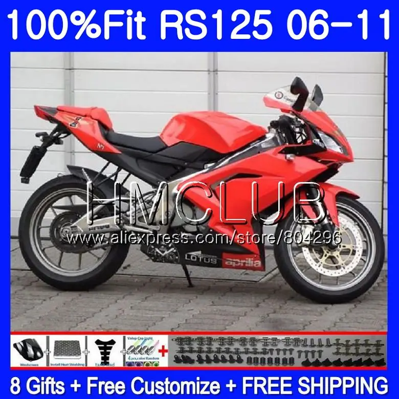 

Injection For Aprilia RS125 06 07 08 09 10 11 RS-125 Factory red 119HM26 RSV125 RS4 RS125 2006 2007 2008 2009 2010 2011 Fairing