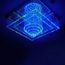 Новое современное кристаллическое волокно-оптический светильник люстра подвесной светильник ing подвесные потолочные лампы с светодиодный светильник источник украшения для гостиниц