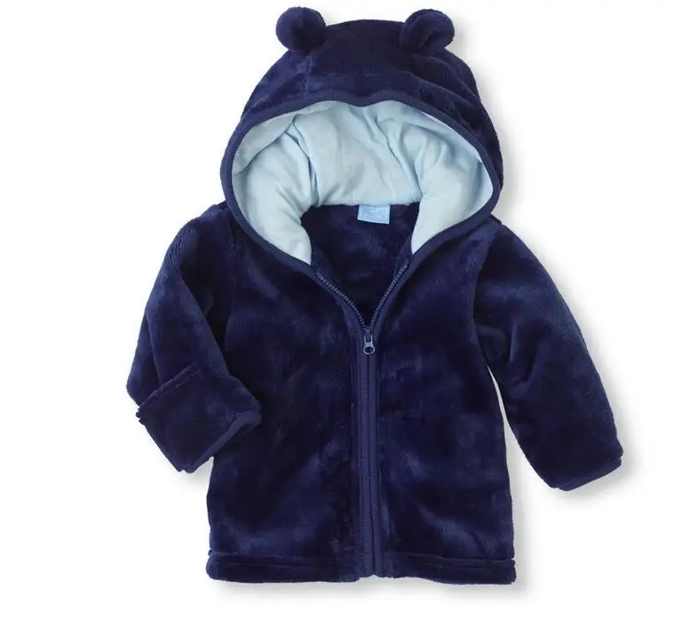 Модное детское пальто; зимние плотные теплые фланелевые детские толстовки; детская одежда; Верхняя одежда с героями мультфильмов; пальто - Цвет: Синий