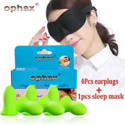 OPHAX Travel Sleep Set шт. 4 шт Мягкие пенные затычки для ушей + 1 шт шт. маска для сна Отдых Путешествия Расслабление повязка на глаза для сна Анти-шум