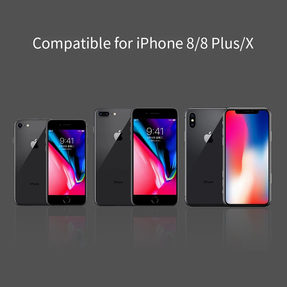 Новинка Nillkin 10 Вт Qi Быстрое беспроводное зарядное устройство для iPhone X/8/8 Plus Магнитный Автомобильный держатель для телефона для samsung S9/Note 8