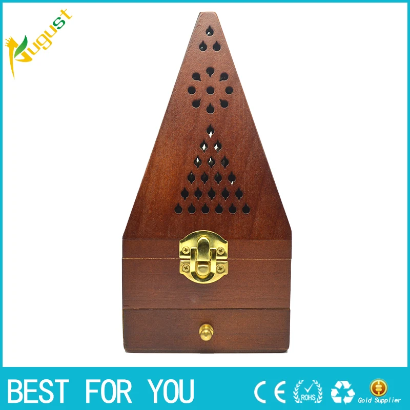 

Middle East Incense Burner Upgraded Version 20cm Tower Wooden Smoked Incense Burner with Ignition System Hot Sale