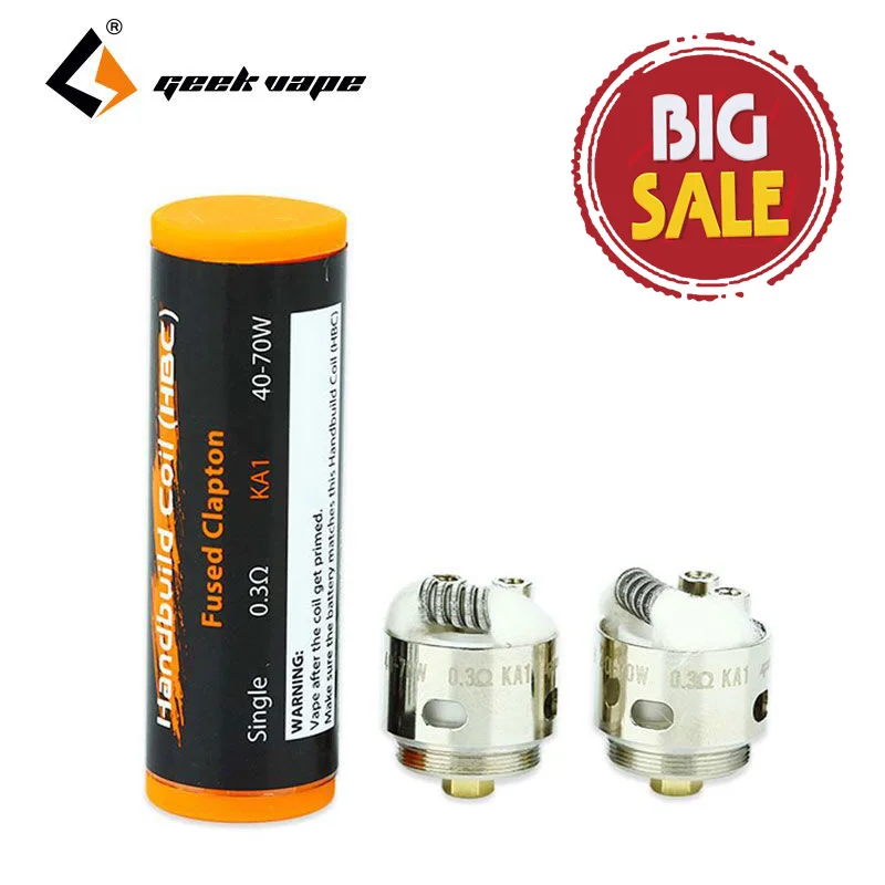 

Clearance 2pcs GeekVape Eagle Replacement Atomizer Coils Heads HBC S01-S13 Eagle Coil HBC D01-D07 Material SS316 Coilheads E-cig