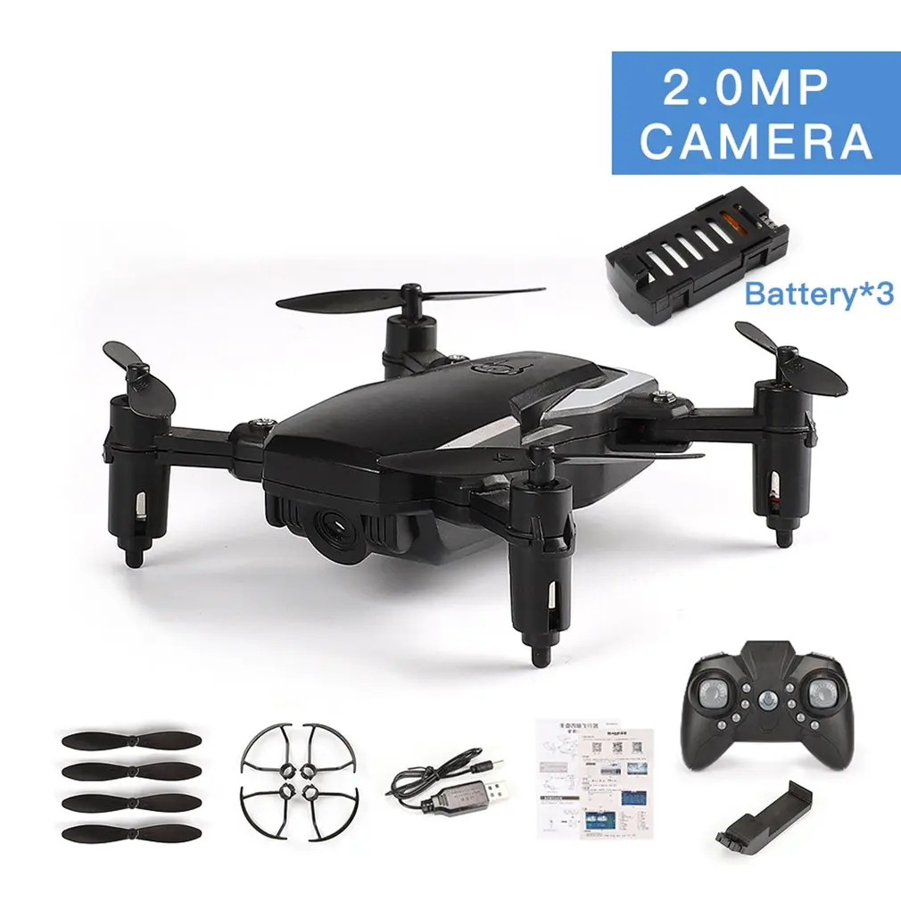 720p 3 battery Дрон с 2MP Квадрокоптер с камерой Складная RC камера для дрона FPV камера HD высота удержания Дрон дети ребенок игрушки RC вертолет - Цвет: 720p 3 battery