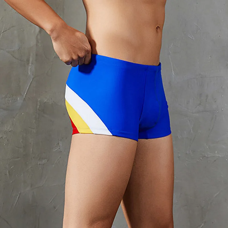 Мужская одежда для плавания Maillot De Bain, купальные костюмы с радугой для мальчиков, шорты-боксеры, плавки, мужской Эластичный купальный костюм, шорты для серфинга размера плюс M-2XL