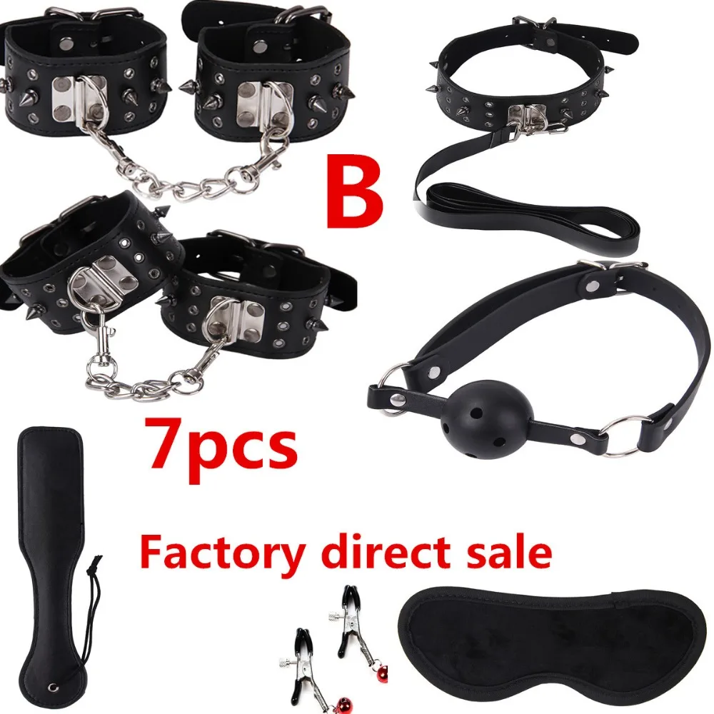 Sex toy set Sm products Bondage Set Cotton ,BDSM Restraint  Couple Handcuffs Sexy Mark Collar for Adult Slave Game Sex Product