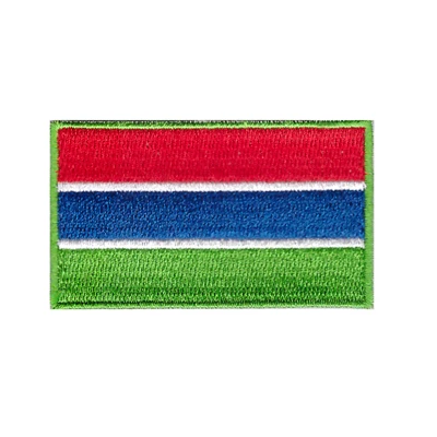 Африканский Национальный флаг железа на заплатка, вышивка, лоскутный для одежды горячие аппликации мотивы нашивка-аппликация для одежды - Цвет: gambia