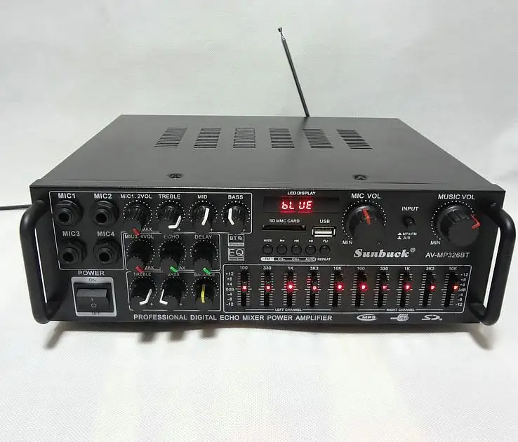 AV MP326C 2 0 Bluetooth усилитель мощности 400 Вт с EQ U диск sd дисплей