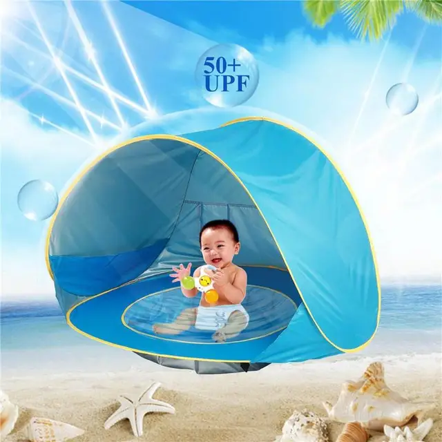 Child Baby Games Beach Tent Uv-protecting Sunshelter Portable Outdoor Child Swimming Pool Play House Tent Toys For Baby Kids 2