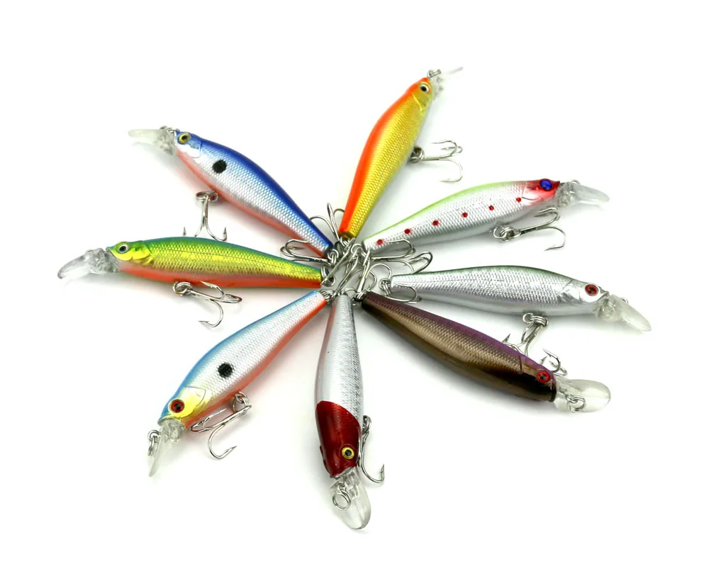 

16pcs 8 Colors Minnow Lure 12cm 15.6g Artificial Plastic Lure Pesca Fishing Hooks Hard Crankbait Swiming Fishing Tackle (MI025)