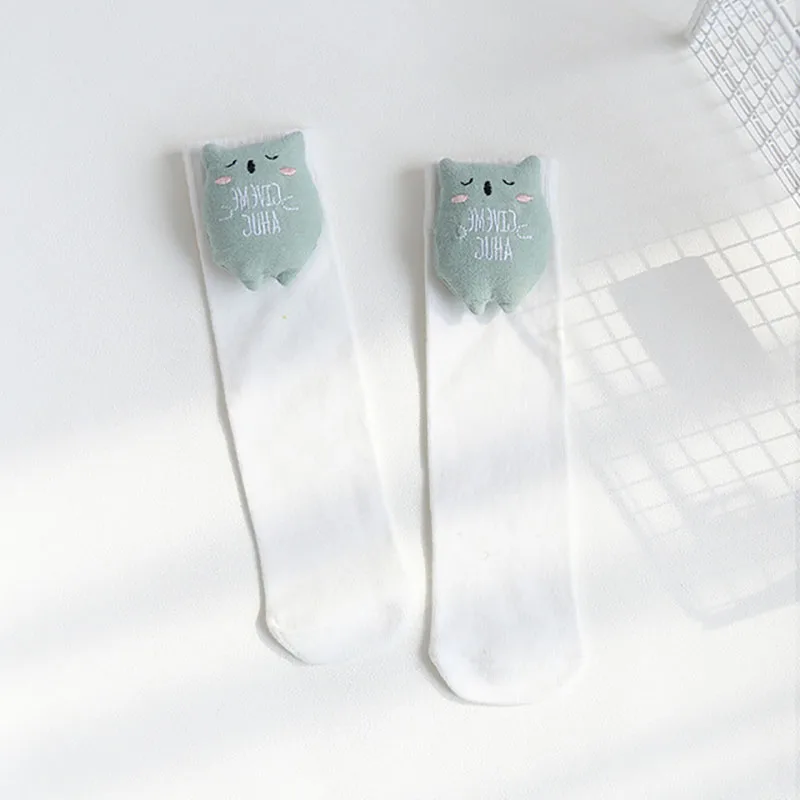 SLKMSWMDJ/1 пара, новинка года, детские носки на весну и осень, Носки с рисунком Головы Куклы для мальчиков и девочек, хлопковые носки для новорожденных, один размер - Цвет: white