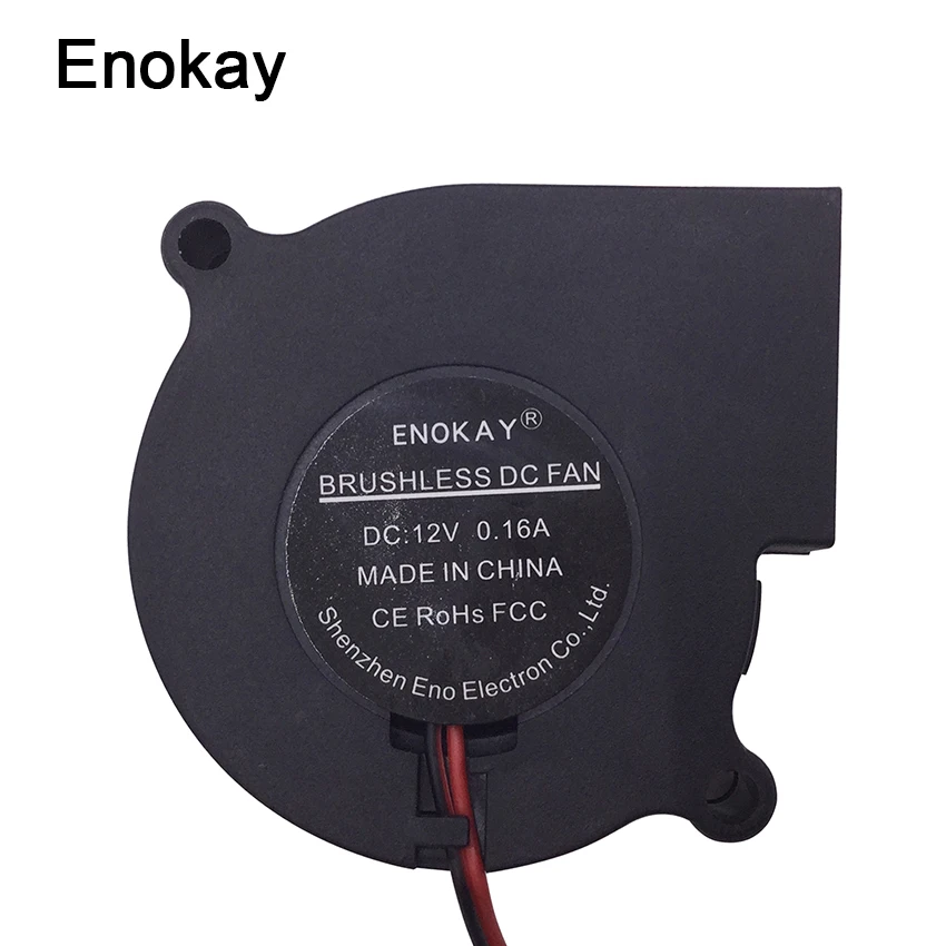 Enokay DC 12V 24V 2Pin 6028 60mm 60x28mm Cooler Cooling Centrifugal Blower Exhaust Fan 1