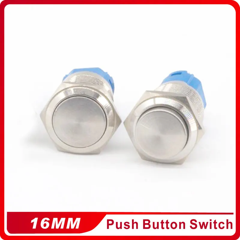 

16mm Push Button Switch Momentary/Latching Stainless Steel Metal Doorbell Car Auto Engine PC Power Start Starter