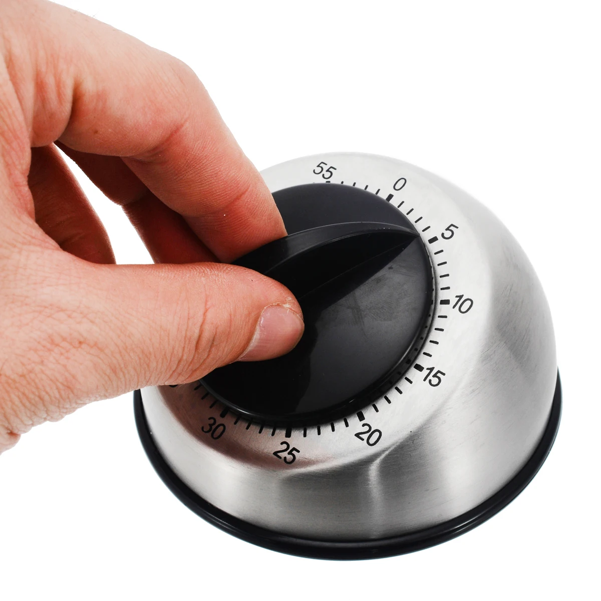 Stainless Steel Kitchen Cooking Timer 60 Minutes Long Ring Bell Alarm Loud Clock For Kitchen Cook Supplies