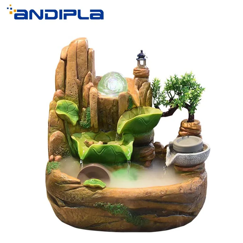 110В/220В креативный фонтан из полимера Rockery Flow Crafts Lucky Feng Shui украшение для дома