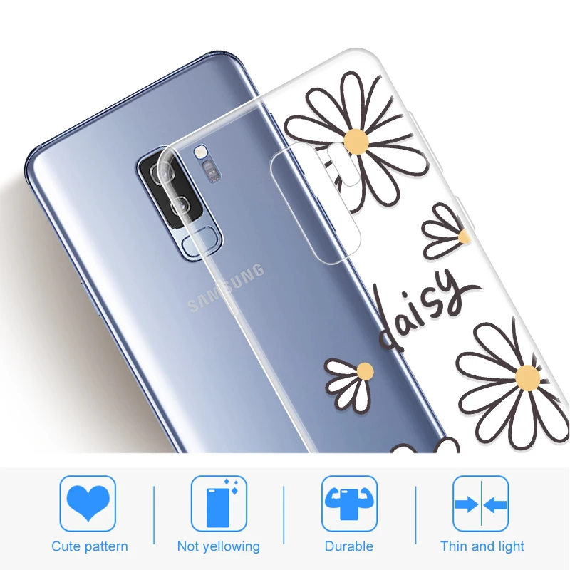 Soft Silicone Cases For Samsung Galaxy S9 S8 S10 Plus S7 Edge Note 9 8 Cartoon TPU Printed Protective Fundas For Samsung A50 A30