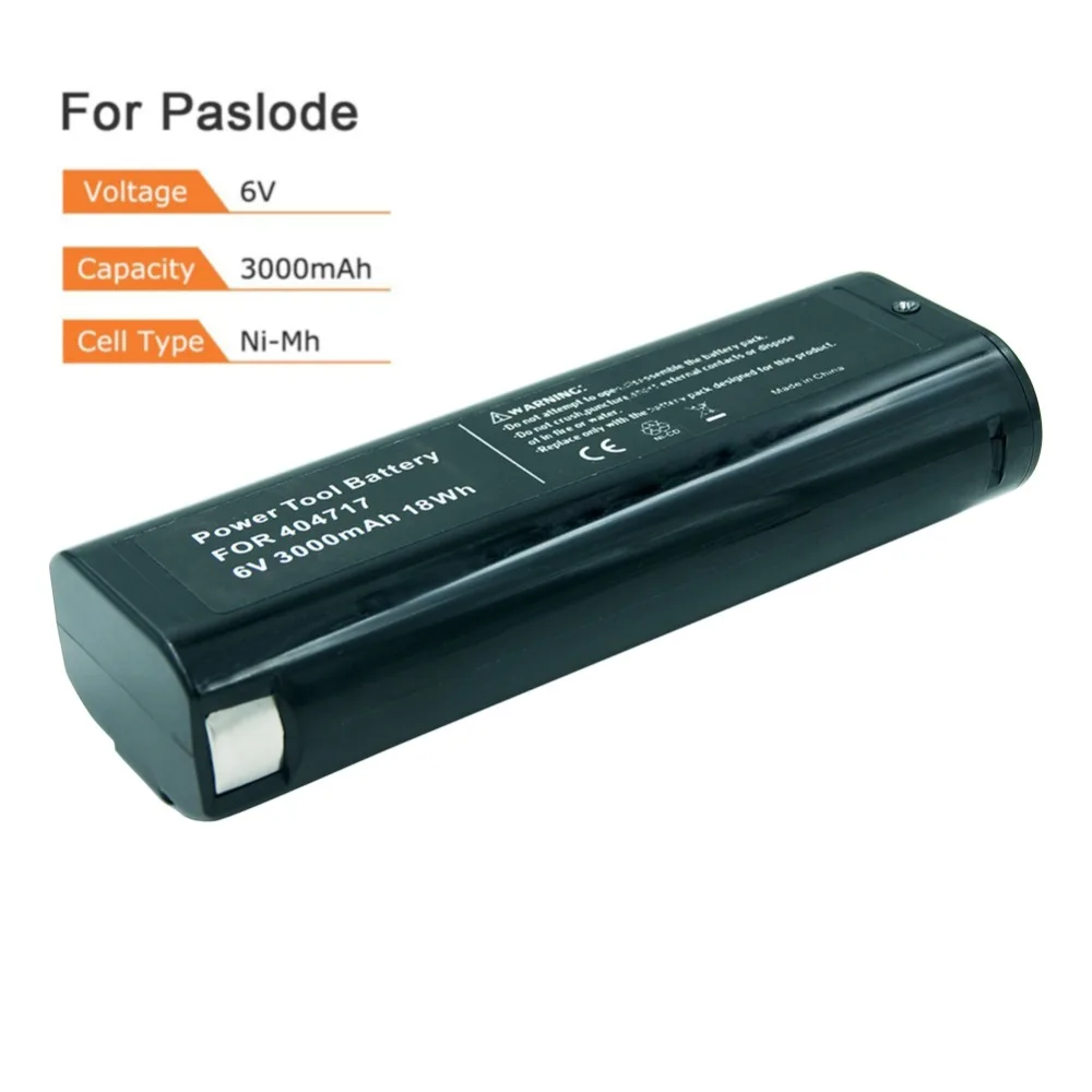 

LERRONX High Capacity 3000mAh 6V Ni-MH rechargeable battery for Paslode Power Tools 404717 B20544E BCPAS-404717 Nimh bateria