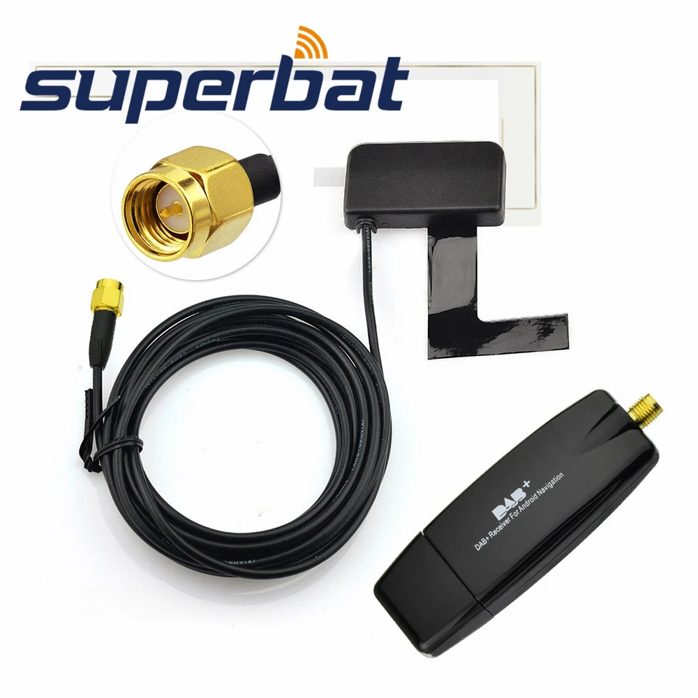 

Superbat USB 2.0 Digital DAB+Radio Tuner Receiver Stick + Antenna For Android Car DVD Player Autoradio Stereo