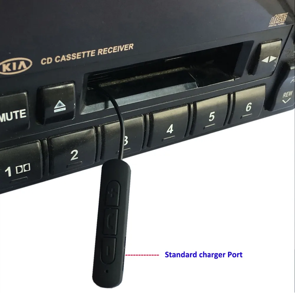 Multifunctional Car Bluetooth Cassette Adapter Bluetooth V4.1 Music Receiver Adapter With TF 4GB-work while charging, Support TF