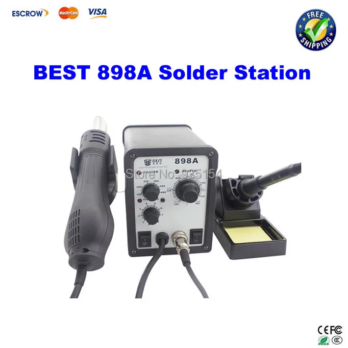 BEST 898A 2 in 1 Leadfree Hot Air Gun Solder Iron Soldering Desoldering