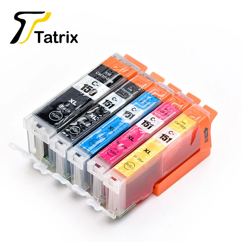 Tatrix 10 шт. PGI150 CLI151 Compatibel чернильный картридж для принтера Canon принтерам PIXMA IP7210 MG5410 MG5510 MG6410 MG6610 MG5610 MX921 MX721