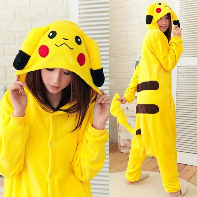 Cute Bear Onesie Adult One Piece Pajamas For Women Novelty Animal Hooded Sleepwear Winter Jumpsuits Brown