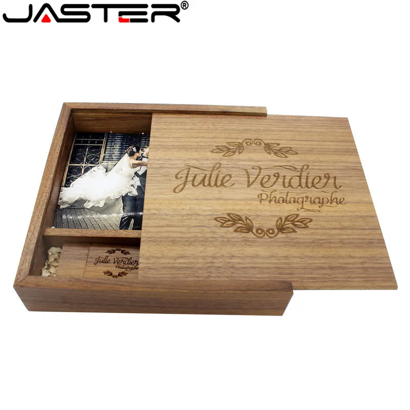

JASTER awesome! Custom Photographie wooden photo frame + wooden OTG Usb 2.0 memory flash stick Pendrive (1 Pcs from free Logo)