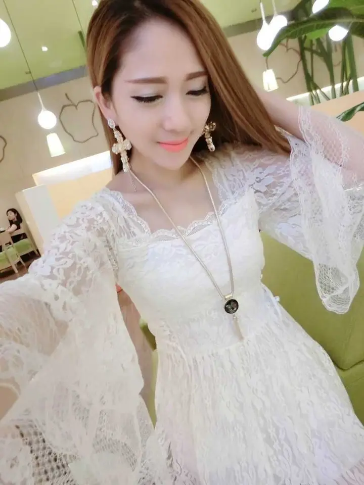 umbrella sleeves long gown