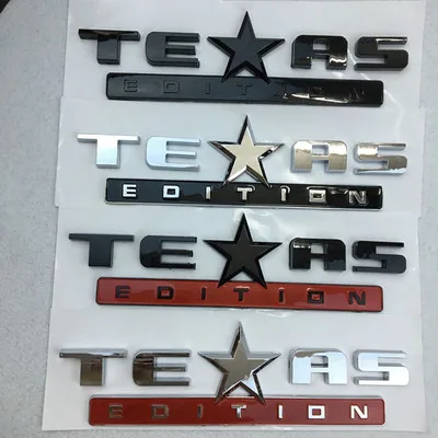 1х 3D ABS новая эмблема «Texas Edition» на заднее отделение кузова автомобиля Авто Наклейка Серебряная эмблема «Texas Edition» значок автомобиля боковое крыло авто эмблема автомобиля