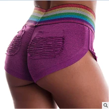 Женские спортивные короткие тренажерный зал тренировки с поясом облегающие танцы облегающие фитнес