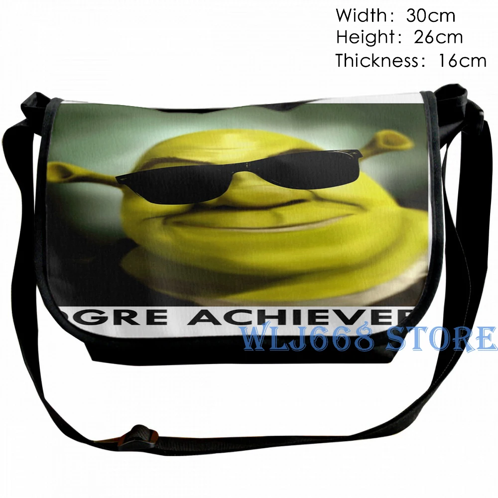 Забавные сумки на плечо с графическим принтом, женские сумки на одно плечо Shrek Ogre Achiever, дорожный рюкзак для мужчин, спортивная сумка