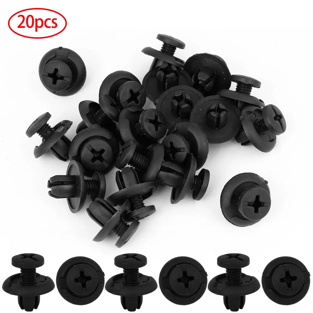 uxcell 20 x 8mm Nylon Push-Type Retainer Clips Fasteners Bumper Fender Hood Splash Shield uxcell 20 x 8mm Nylon Push-Type Retainer Clips Fasteners Bumper Fender Hood Splash Shield