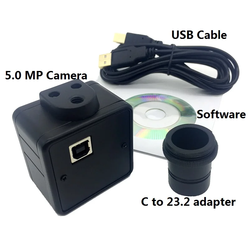 5.0MP USB Digital Microscope 200X Monocular School Laboratory Biological Microscope Students Education Bio-microscope Boys Girls