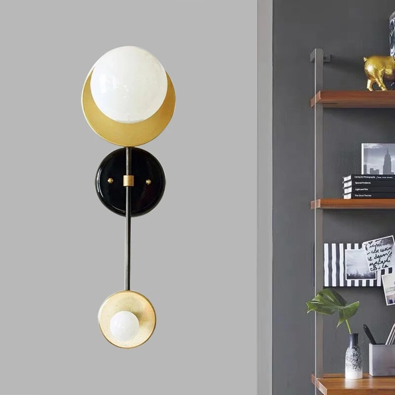 Nordic Post Modern art Wall Lamp Study Bedroom Bedside Lamp Creative Design Corridor Hotel Living Room Decorative Wall Light (7)