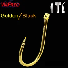 100 шт. Высокоуглеродистая сталь Кривошип колючая кровосток крючки Приманка Держатель рыболовный крючок черный/золотой рыболовные Крючки снасти