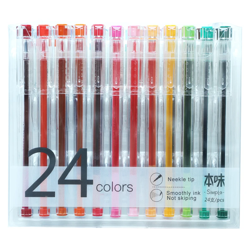 24Pcs/lot Fine Line Drawing Pen For Advertising Design Water Color Gel Pens Stationery Office School Supplies AGPA9206 24Pcs/lot Fine Line Drawing Pen For Advertising Design Water Color Gel Pens Stationery Office School Supplies AGPA9206