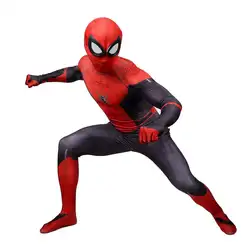 Для взрослых и детей Высокое качество человек паук далеко от дома Питер Паркер костюм зентай для косплея супергероя-паука Боди Комбинезоны