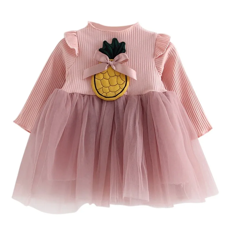 Г. Платье для маленьких девочек платья с длинными рукавами для младенцев с милым кроликом осенние кружевные платья принцессы с вырезом на выпускной, фатиновые платья на день рождения