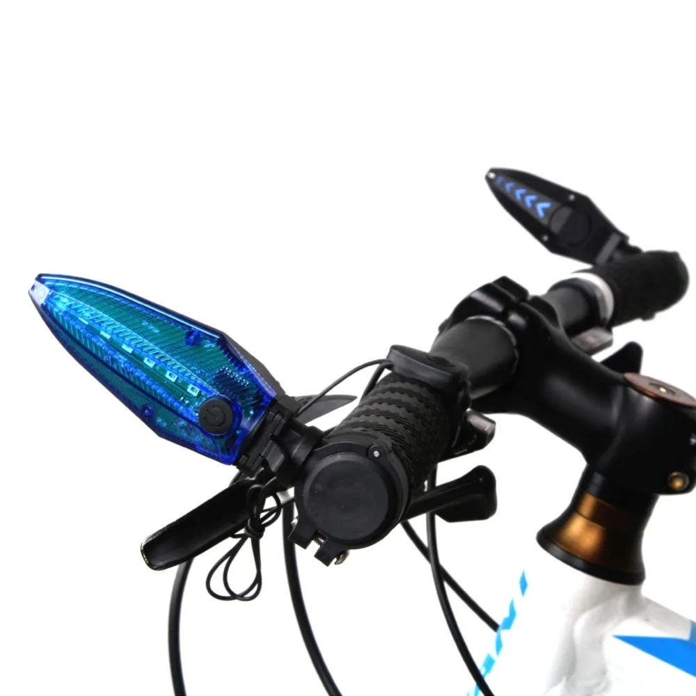 1 Pair Rechargeable Light Bike LED Bicycle Lights Waterproof Bike Handlebar Grips Lamp Of Grip USB Horns Alarm Warning Lamp
